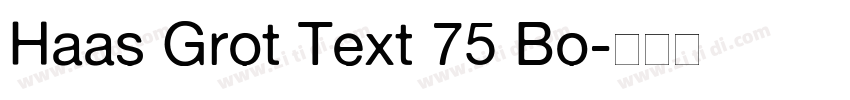 Haas Grot Text 75 Bo字体转换
